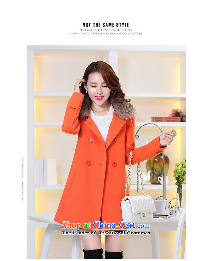 The law was in Dili Qi 2015 autumn and winter new Korean Sau San video thin nagymaros for long thick hair? coats female double-a large mm thick coat female orange 08 with high wool collar XXL picture, prices, brand platters! The elections are supplied in the national character of distribution, so action, buy now enjoy more preferential! As soon as possible.
