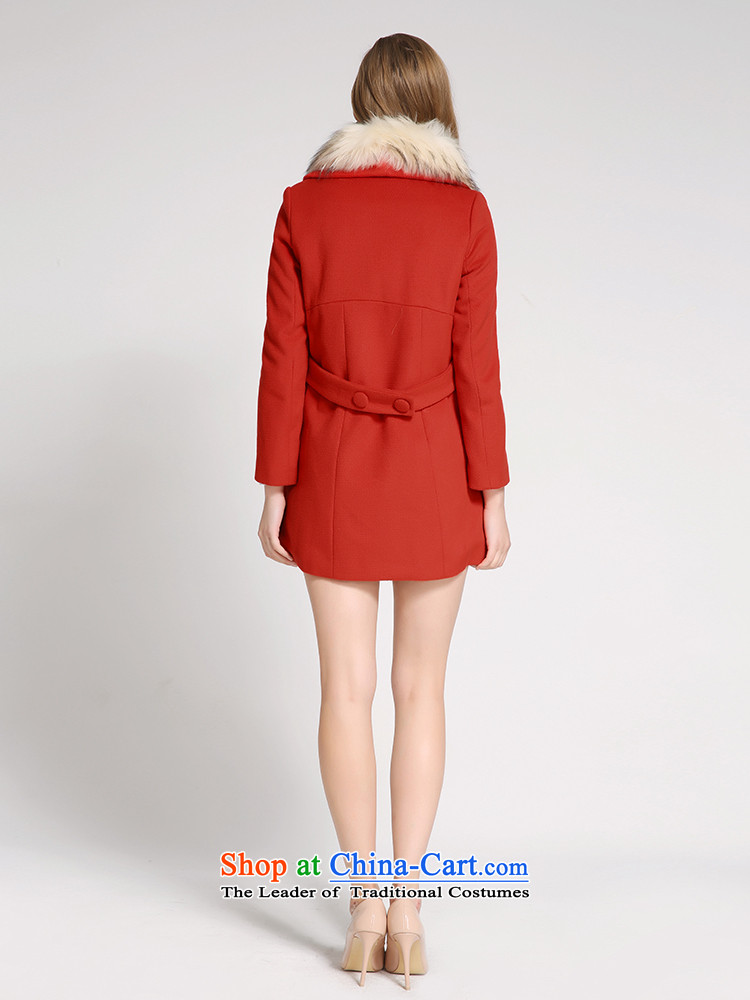 Chaplain who winter clothing new women's campaign for large collar gross sub-metal buckle a grain gross 165/88A/L Red Jacket coat? Picture, prices, brand platters! The elections are supplied in the national character of distribution, so action, buy now enjoy more preferential! As soon as possible.