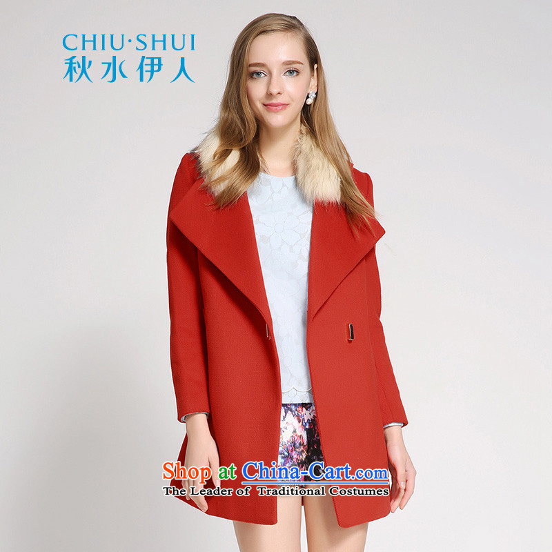 Chaplain who winter clothing new women's campaign for large collar gross sub-metal buckle a grain gross165_88A_L Red Jacket coat?