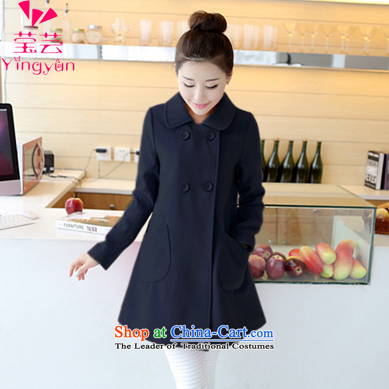Ying Yun 2015 winter new larger female Korean version of the MM thick long coats gross? female a wool coat gross? female ML58# jacket yellow 4XL(180-200), YING YUN , , , shopping on the Internet