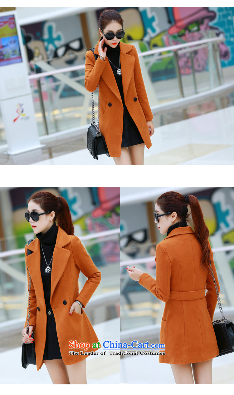 Alec Su silk rain jacket female 2015 gross? autumn and winter new Korean Sau San video thin coat women's temperament, long, stylish lapel a wool coat red XL Photo, prices, brand platters! The elections are supplied in the national character of distribution, so action, buy now enjoy more preferential! As soon as possible.