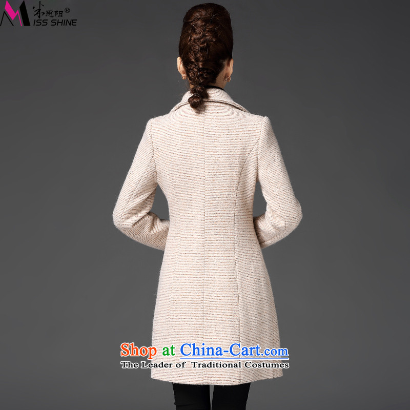 Meath Yang original Lin Shan in long hair? 2015 autumn and winter coats of new products, double-long-sleeved gross coats female apricot color? XXXL, Meath Yang (missshine) , , , shopping on the Internet