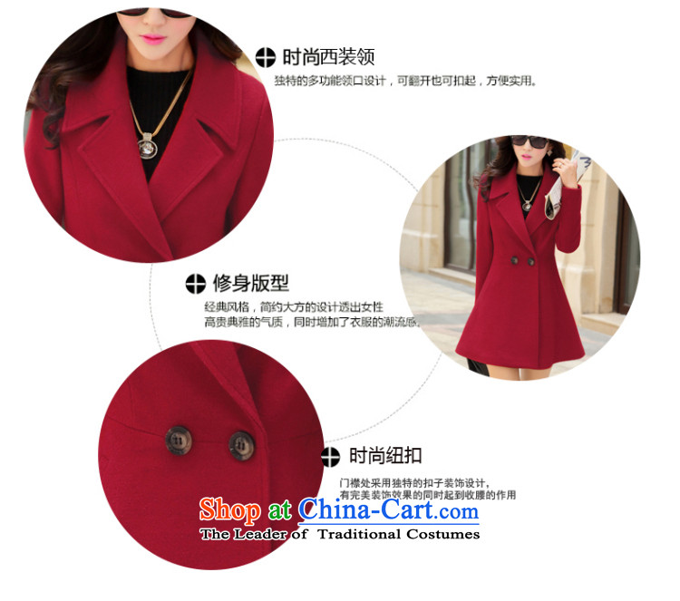 Love is the 2015 autumn and winter Gigi Lai new ladies hair? Jacket Korean modern long-sleeved double-elegant graphics in temperament thin long hair? overcoat female RED M picture, prices, brand platters! The elections are supplied in the national character of distribution, so action, buy now enjoy more preferential! As soon as possible.