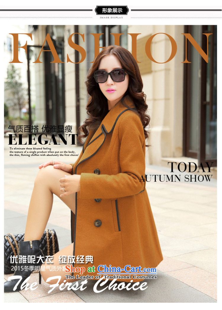 Love is the 2015 autumn and winter Gigi Lai new ladies hair? Jacket Korean modern long-sleeved double-elegant graphics in temperament thin long hair? overcoat female orange L picture, prices, brand platters! The elections are supplied in the national character of distribution, so action, buy now enjoy more preferential! As soon as possible.