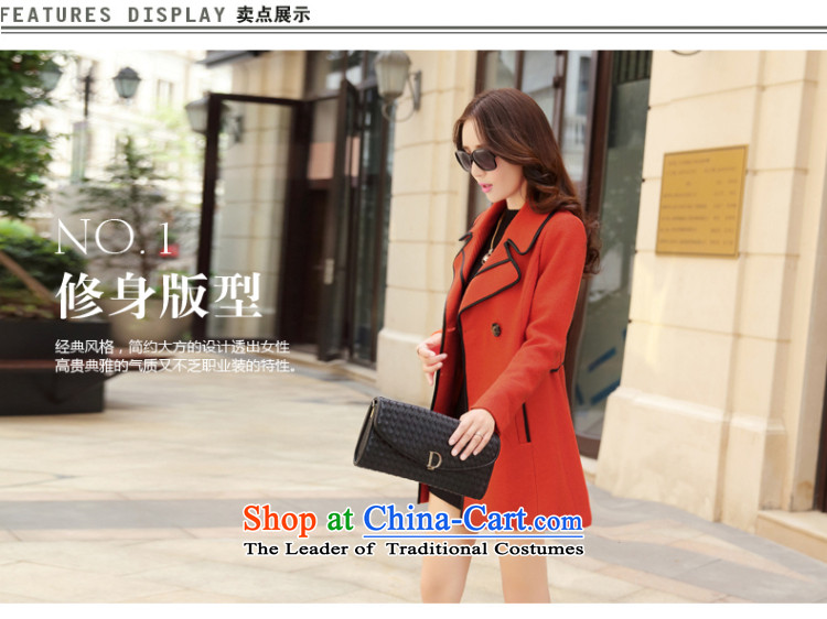 Love is the 2015 autumn and winter Gigi Lai new ladies hair? Jacket Korean modern long-sleeved double-elegant graphics in temperament thin long hair? overcoat female orange L picture, prices, brand platters! The elections are supplied in the national character of distribution, so action, buy now enjoy more preferential! As soon as possible.