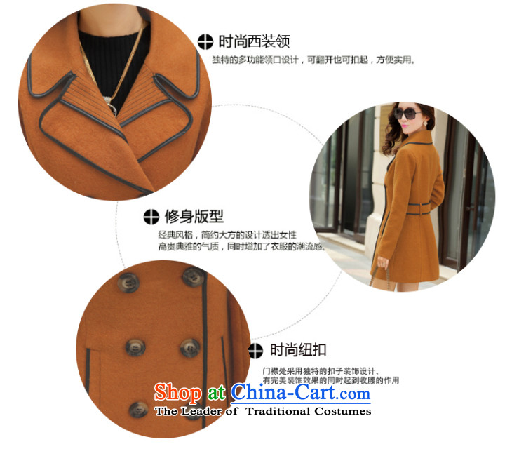 Love is the 2015 autumn and winter Gigi Lai new ladies hair? Jacket Korean modern long-sleeved double-elegant graphics in temperament thin long hair? overcoat female orange L picture, prices, brand platters! The elections are supplied in the national character of distribution, so action, buy now enjoy more preferential! As soon as possible.