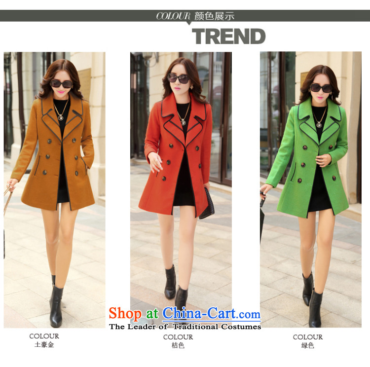 Love is the 2015 autumn and winter Gigi Lai new ladies hair? Jacket Korean modern long-sleeved double-elegant graphics in temperament thin long hair? overcoat female orange L picture, prices, brand platters! The elections are supplied in the national character of distribution, so action, buy now enjoy more preferential! As soon as possible.