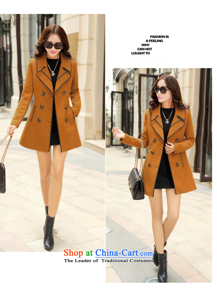 Love is the 2015 autumn and winter Gigi Lai new ladies hair? Jacket Korean modern long-sleeved double-elegant graphics in temperament thin long hair? overcoat female orange L picture, prices, brand platters! The elections are supplied in the national character of distribution, so action, buy now enjoy more preferential! As soon as possible.