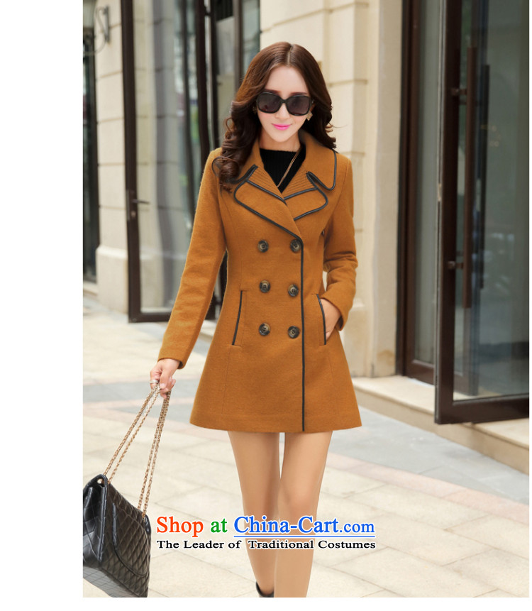 Love is the 2015 autumn and winter Gigi Lai new ladies hair? Jacket Korean modern long-sleeved double-elegant graphics in temperament thin long hair? overcoat female orange L picture, prices, brand platters! The elections are supplied in the national character of distribution, so action, buy now enjoy more preferential! As soon as possible.