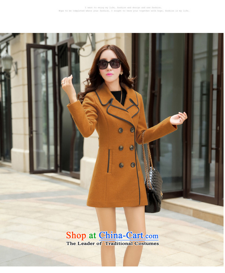 Love is the 2015 autumn and winter Gigi Lai new ladies hair? Jacket Korean modern long-sleeved double-elegant graphics in temperament thin long hair? overcoat female orange L picture, prices, brand platters! The elections are supplied in the national character of distribution, so action, buy now enjoy more preferential! As soon as possible.