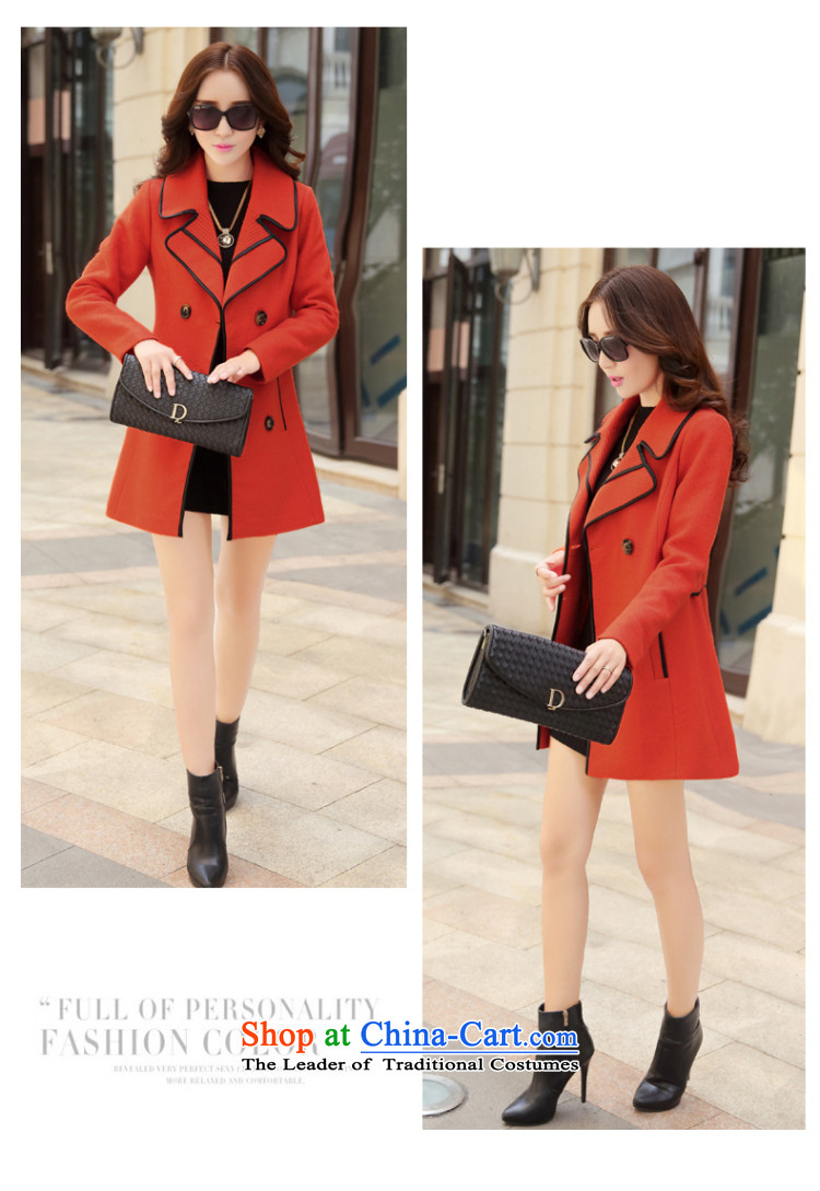 Love is the 2015 autumn and winter Gigi Lai new ladies hair? Jacket Korean modern long-sleeved double-elegant graphics in temperament thin long hair? overcoat female orange L picture, prices, brand platters! The elections are supplied in the national character of distribution, so action, buy now enjoy more preferential! As soon as possible.