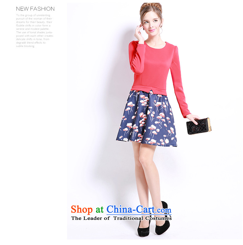 Luo Shani flower code women fall inside thick sister new products to increase long-sleeved thick mm video decode thin dresses 13244 Red 4XL Photo, prices, brand platters! The elections are supplied in the national character of distribution, so action, buy now enjoy more preferential! As soon as possible.