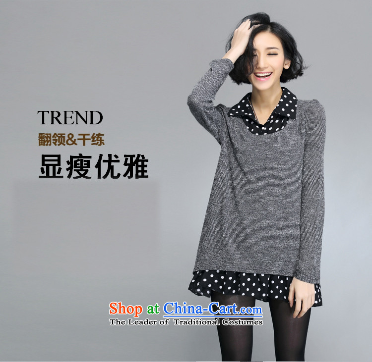 Burglary version of large coffee 2015 Autumn new larger thick mm thin long-sleeved lapel graphics knitwear leave two shirts 6010# XXXXL Gray Photo, prices, brand platters! The elections are supplied in the national character of distribution, so action, buy now enjoy more preferential! As soon as possible.