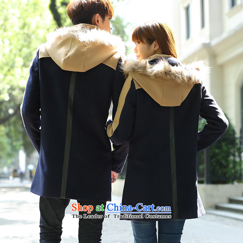 Yet couples with Eun winter coats girl in gross? Long 2015 new gross jacket female Korean? a wool coat COAT 3175 in khaki men sang (NSUN YAN L/175,) , , , shopping on the Internet