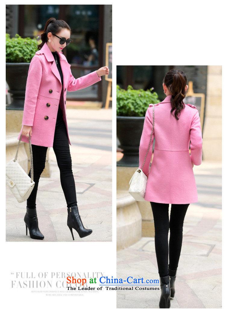 For autumn and winter 2015-heung-new ladies hair? Jacket Korean modern long-sleeved double-elegant graphics in temperament thin long hair? overcoat female pink M picture, prices, brand platters! The elections are supplied in the national character of distribution, so action, buy now enjoy more preferential! As soon as possible.