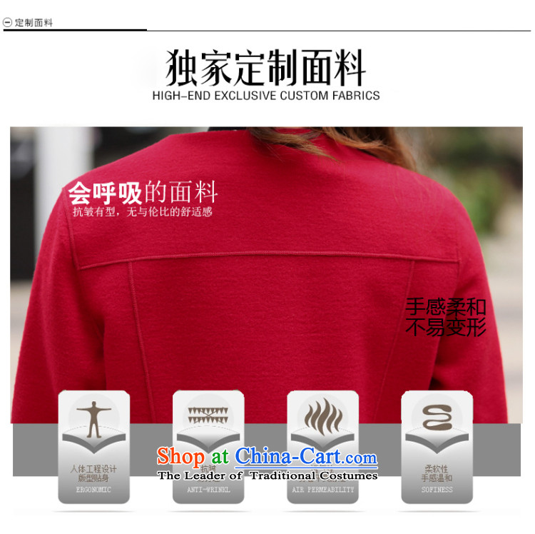 For child care? female Hong Mao jacket of autumn and winter 2015 new lady a short of small-wind round-neck collar gross? 