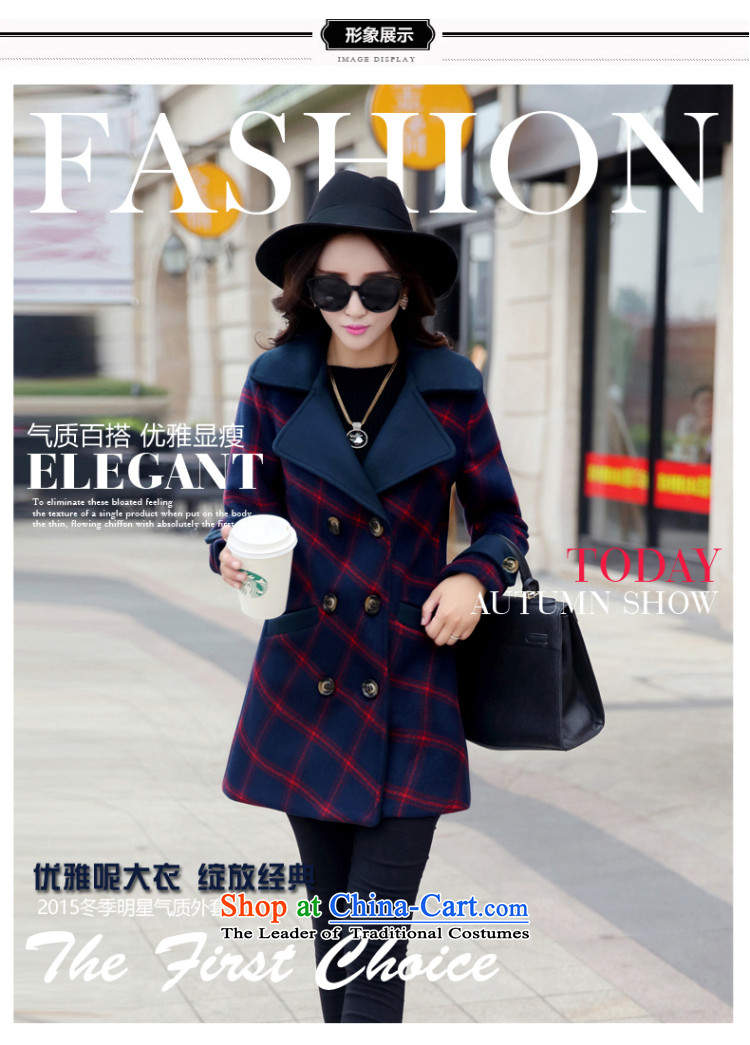 For autumn and winter 2015-heung-new ladies hair? Jacket Korean fashion, double-temperament elegant graphics thin-long overcoat so gross latticed female gray cells M picture, prices, brand platters! The elections are supplied in the national character of distribution, so action, buy now enjoy more preferential! As soon as possible.