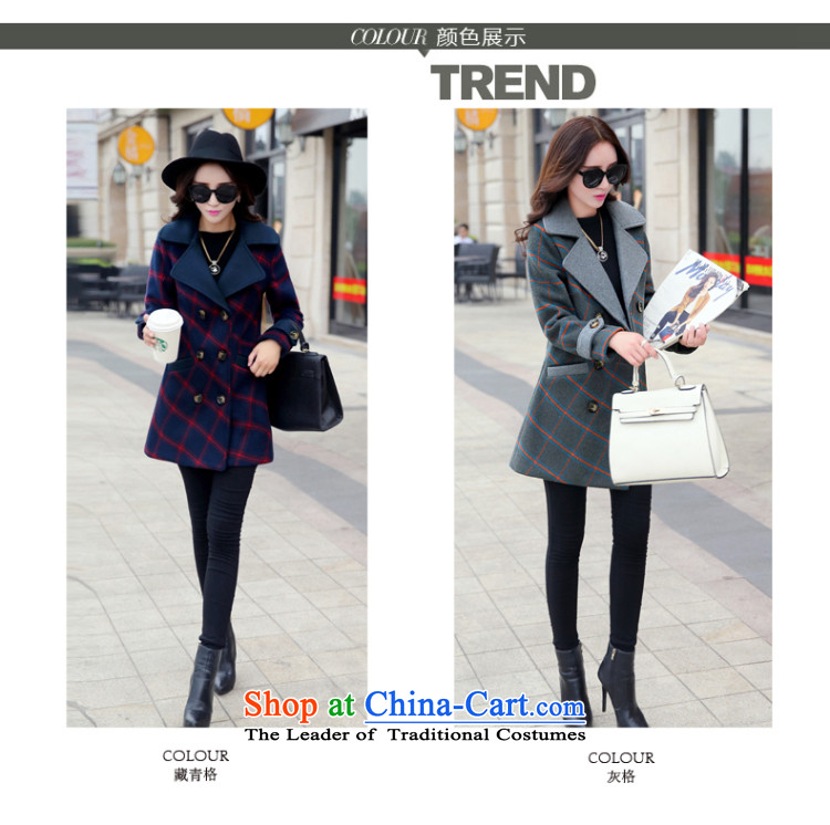 For autumn and winter 2015-heung-new ladies hair? Jacket Korean fashion, double-temperament elegant graphics thin-long overcoat so gross latticed female gray cells M picture, prices, brand platters! The elections are supplied in the national character of distribution, so action, buy now enjoy more preferential! As soon as possible.