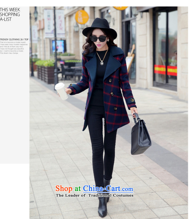 For autumn and winter 2015-heung-new ladies hair? Jacket Korean fashion, double-temperament elegant graphics thin-long overcoat so gross latticed female gray cells M picture, prices, brand platters! The elections are supplied in the national character of distribution, so action, buy now enjoy more preferential! As soon as possible.