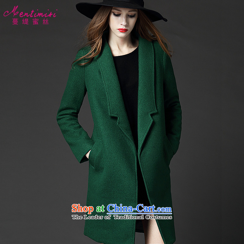 Overgrown Tomb economy honey silk xl women for winter thick MM ultra compact temperament solid color graphics thin hair??5212?Green Jacket coat 3XL code around 922.747 160