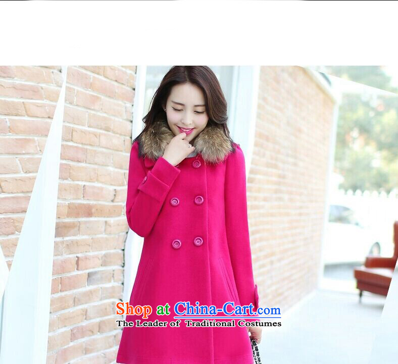 (No-soo 2015 autumn is the new version on the Nagymaros collar workers in Korea long double-video thin stylish girl coats gross? jacket female 1809 Red L picture, prices, brand platters! The elections are supplied in the national character of distribution, so action, buy now enjoy more preferential! As soon as possible.