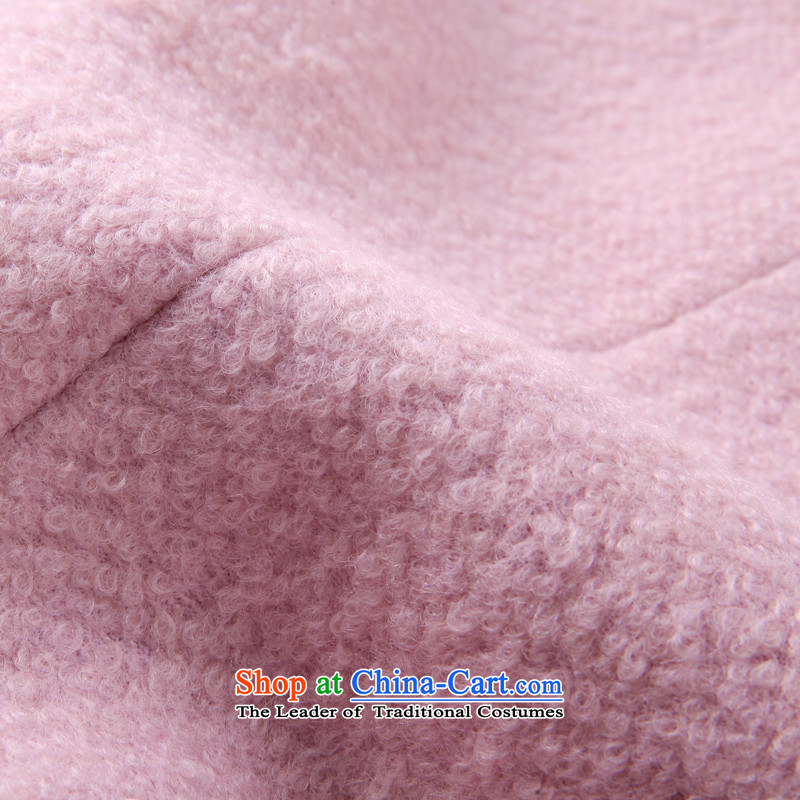 Ainuoer.my2015 winter clothing new gross in Europe and the jacket? Long solid color cap Sau San woolen coat pink S,AINUOER.MY,,, shopping on the Internet