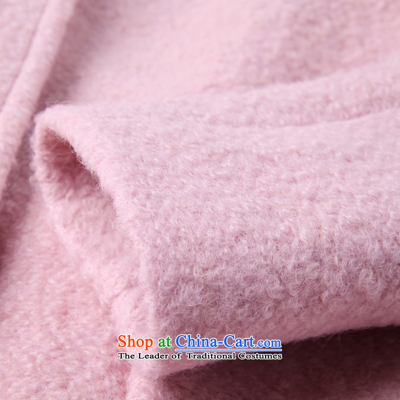 Ainuoer.my2015 winter clothing new gross in Europe and the jacket? Long solid color cap Sau San woolen coat pink S,AINUOER.MY,,, shopping on the Internet