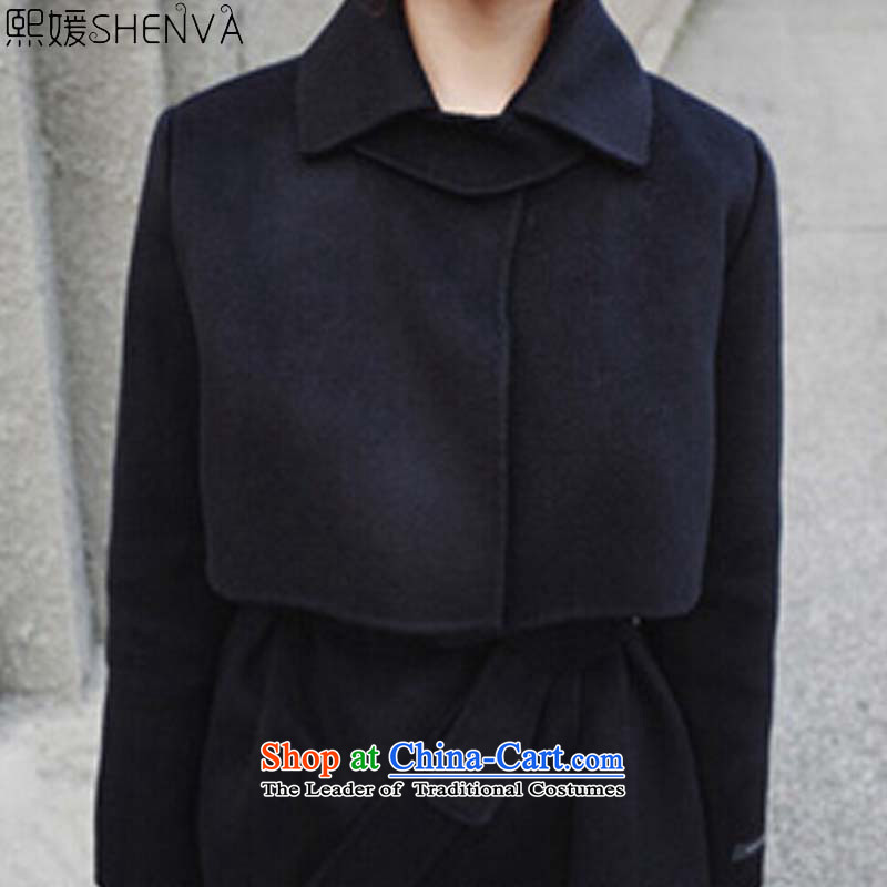 Barbie autumn and winter 2015 new temperament Sau San video thin hair? girls jacket long foutune tether a wool coat 111 Black Barbie S (SHENVA) , , , shopping on the Internet