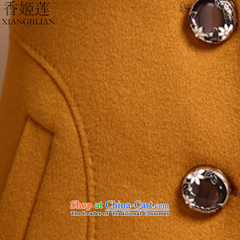 Heung-hee-lin 2015 new Korean version of Sau San female a wool coat 9015 Yellow XL, Heung-Hee-yeon XIANGJILIAN) , , , shopping on the Internet