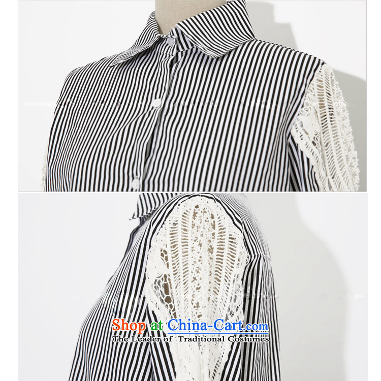 2015 Autumn and winter Zz&ff new Korean female long-sleeved shirt loose streaks lace engraving thick MM larger forming the Netherlands streaks XXXXL picture, prices, brand platters! The elections are supplied in the national character of distribution, so action, buy now enjoy more preferential! As soon as possible.
