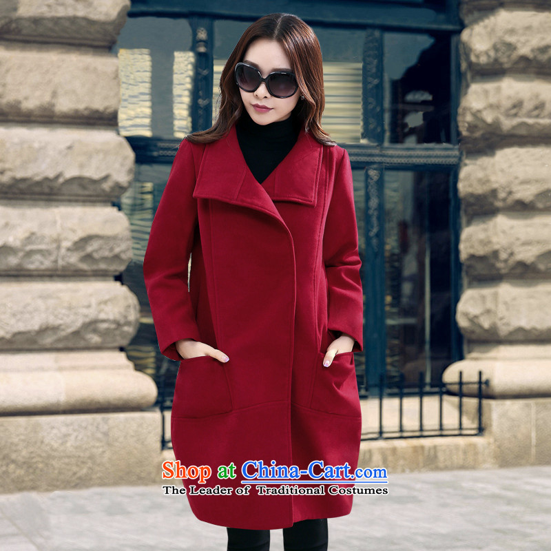 Sau 2015 autumn and winter Kosovo New Gross Gross mm thick about what cloak thick plus hypertrophy code women 1605 wine red XXL(160 catty -180 catty) Picture, prices, brand platters! The elections are supplied in the national character of distribution, so action, buy now enjoy more preferential! As soon as possible.