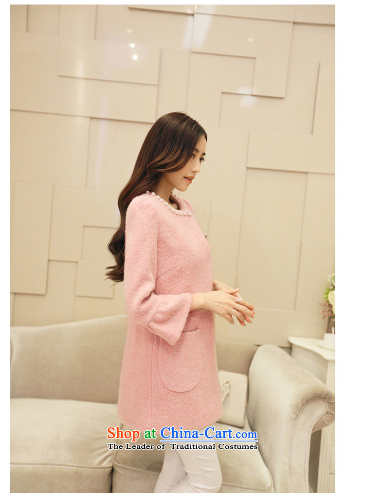 Women 2015 Zz&ff new autumn jackets Korean staples in the Pearl half long a wool coat gross? M photo light blue jacket girl, prices, brand platters! The elections are supplied in the national character of distribution, so action, buy now enjoy more preferential! As soon as possible.