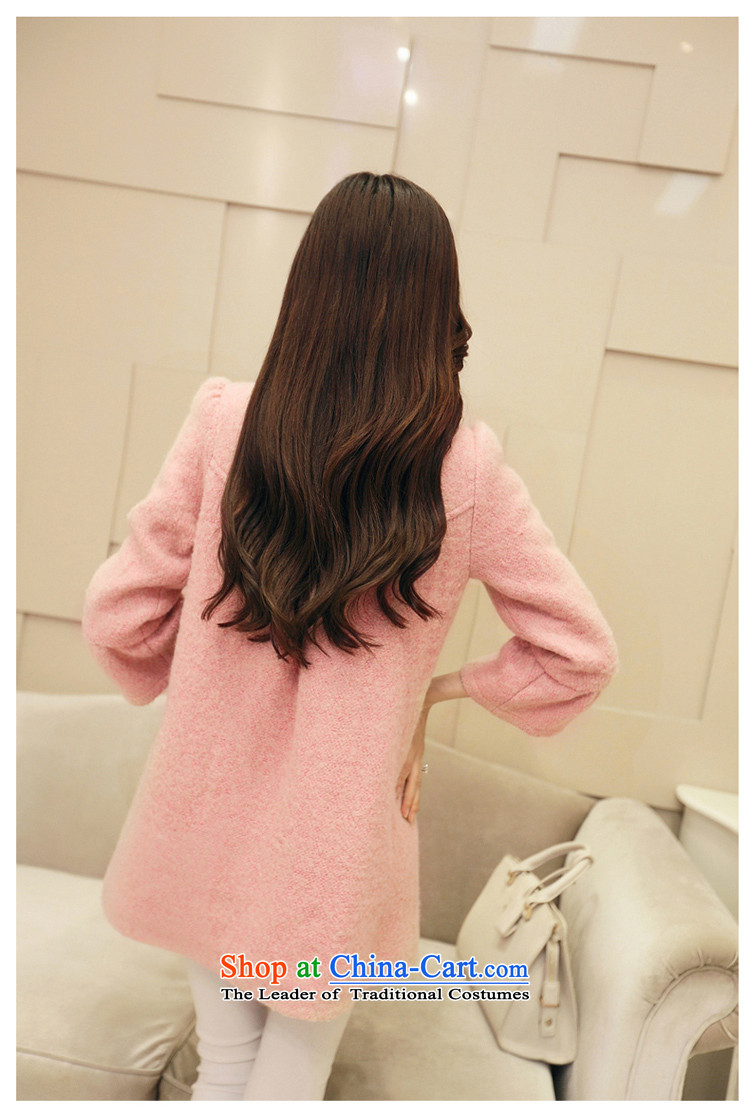 Women 2015 Zz&ff new autumn jackets Korean staples in the Pearl half long a wool coat gross? M photo light blue jacket girl, prices, brand platters! The elections are supplied in the national character of distribution, so action, buy now enjoy more preferential! As soon as possible.