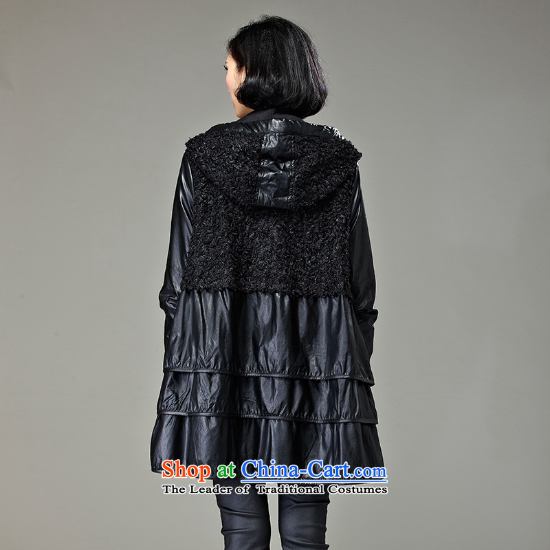 Hee-m to increase the number of female jackets for winter 2015 new product expertise mm thick, Hin thin sister of Western liberal in long long-sleeved jacket for autumn and winter by Ms. 3XL, black-hee m (XIMI) , , , shopping on the Internet