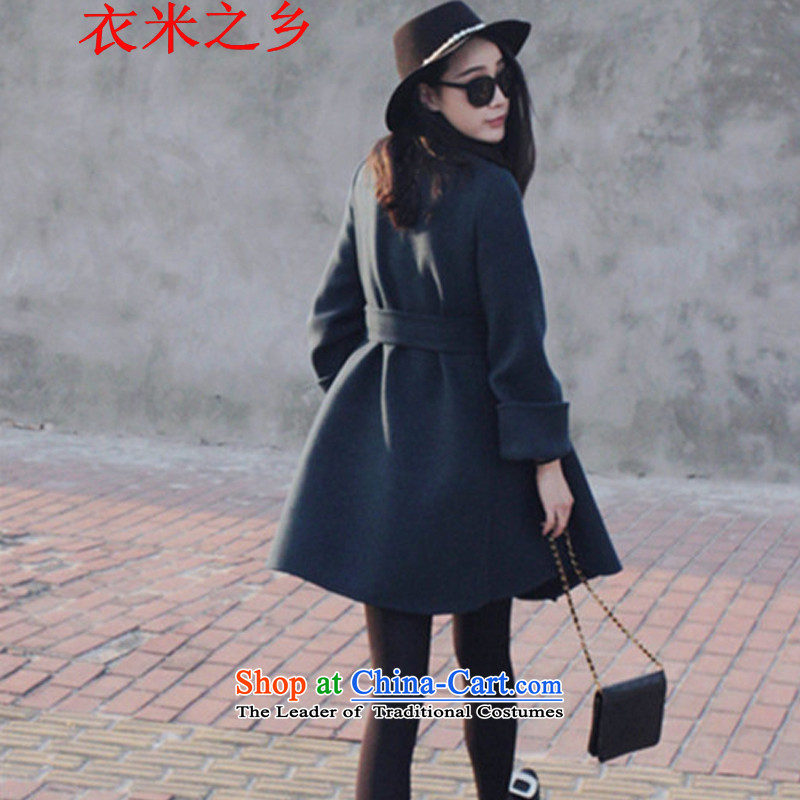 Yi m township of the 2015 Fall/Winter Collections new Korean female decorated in the body of this long coats female picture color M90-100, 339 meters township Yi shopping on the Internet has been pressed.