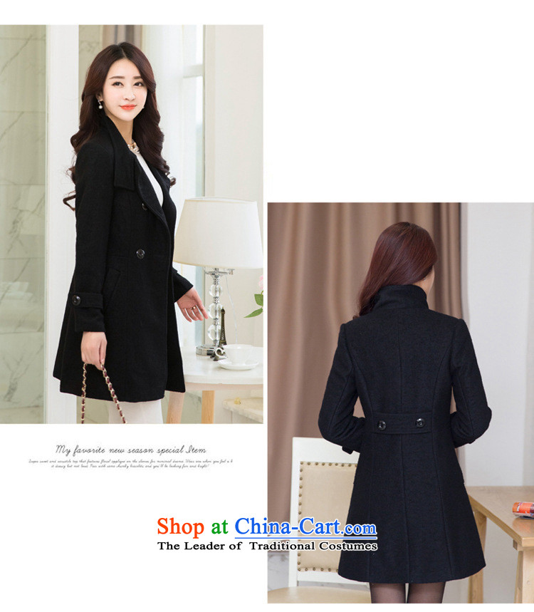 Tian Cheng Yi products to xl thick hair, long jacket? for women 2015 autumn and winter New Sau San video thin wool a wool coat thick blue 2XL(146-165 mm weight) Picture, prices, brand platters! The elections are supplied in the national character of distribution, so action, buy now enjoy more preferential! As soon as possible.