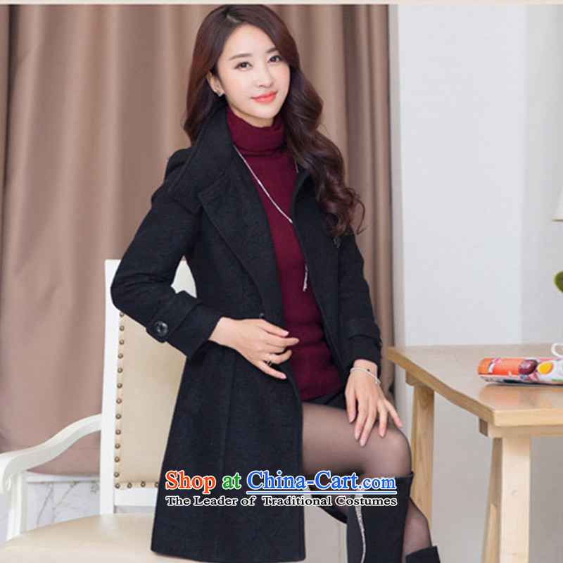 Tian Cheng Yi products to xl thick hair, long jacket? for women 2015 autumn and winter New Sau San video thin wool a wool coat thick blue reset) mm 2XL(146-165 Tian Cheng Yi (TIANCHENGYIPIN) , , , shopping on the Internet