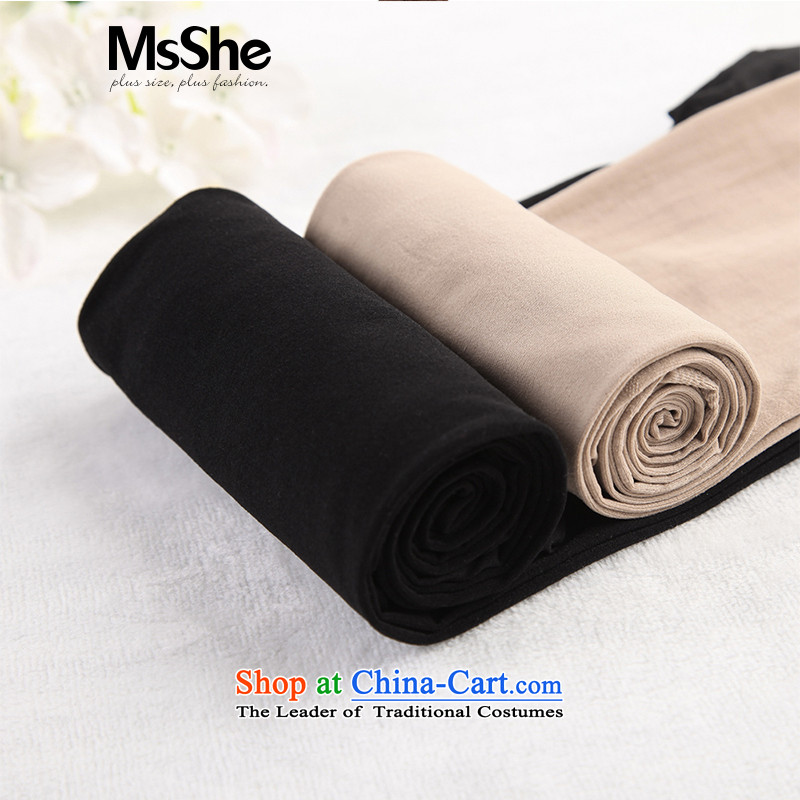 Msshe xl women 2015 new winter 50D velvet, socks, forming the basis of the population also anti-trousers socks stockings T1-t3 Law No. 8678 Black
