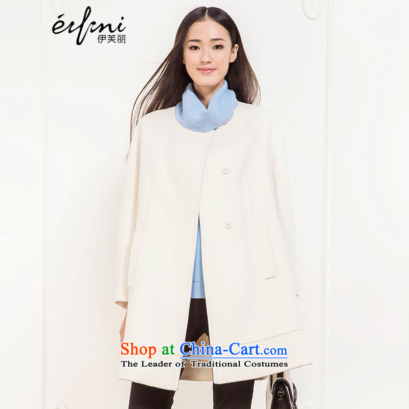 El Boothroyd 2015 winter clothing new Korean white long coats gross? female woolen coat the whiteM 6581017769