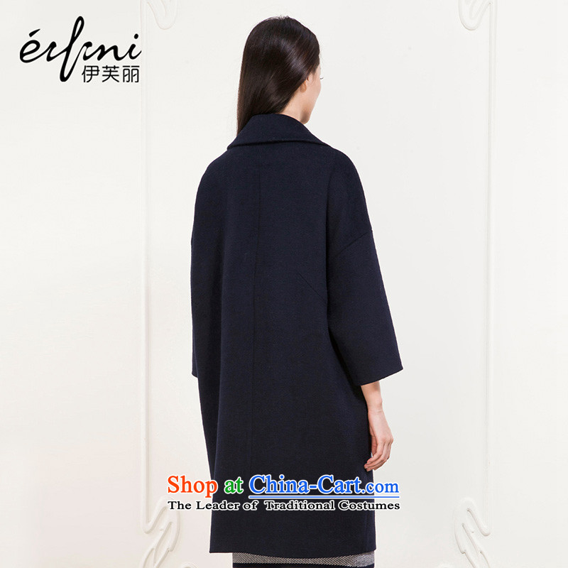 Of the 2015 winter clothing new Lai) long cloak? female wool sweater gross a wool coat 6581017504 navy blue M Lai (eifini, Evelyn) , , , shopping on the Internet