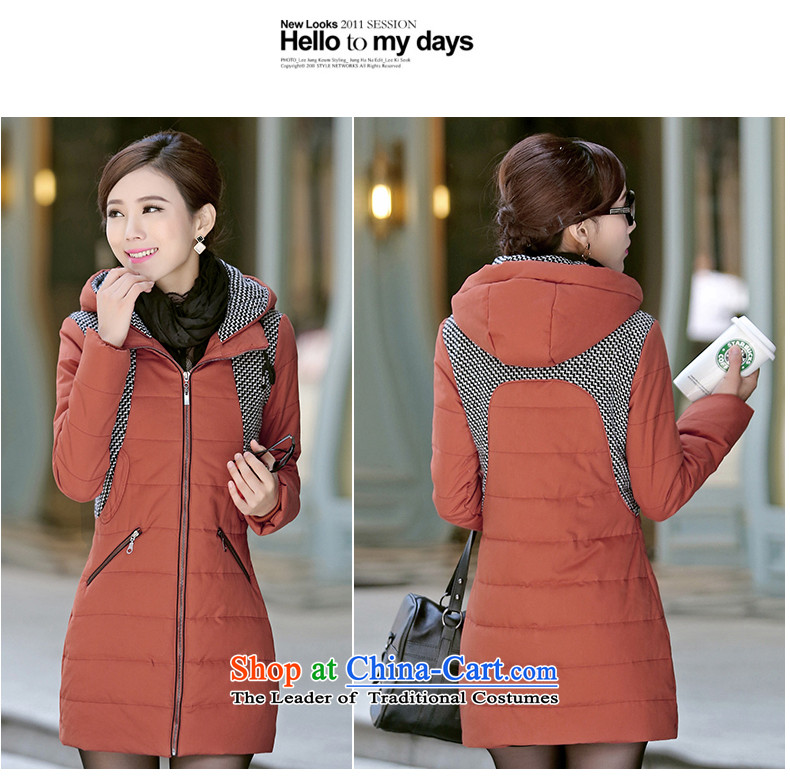 Hundred Li Ying 2015 winter coat in the new Large long cotton coat cap Ms. Loose video thin stripes jacket warm female army green 2XL- recommendations usually it will burden the picture, prices, brand platters! The elections are supplied in the national character of distribution, so action, buy now enjoy more preferential! As soon as possible.