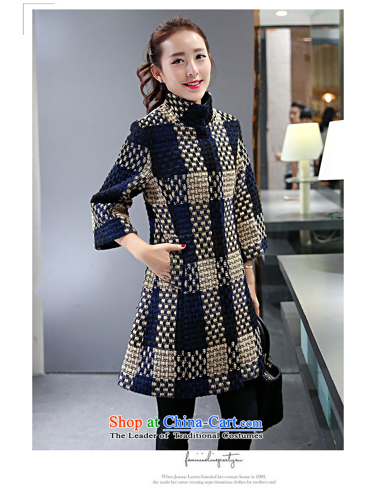 Overnight snow fall and winter 2015 Addis Ababa new Korean female thickened gross? coats in large long thin wool is video Sau San coats female jacket navy blue patterned (7) M pictures, cuff price, brand platters! The elections are supplied in the national character of distribution, so action, buy now enjoy more preferential! As soon as possible.