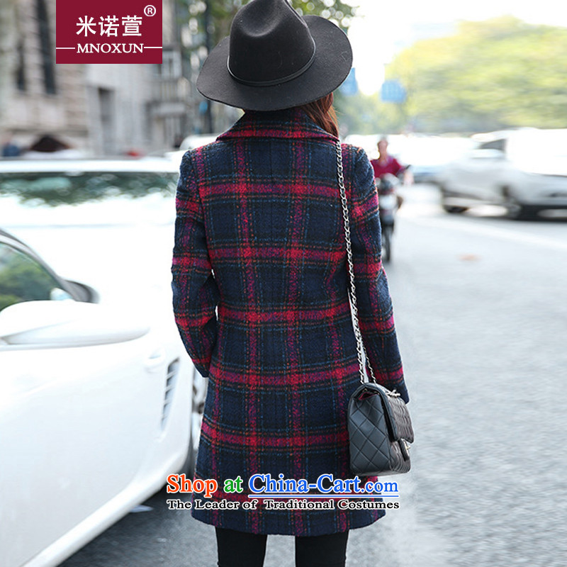 Mineau Xuan  2015 autumn and winter new grid jacket K369# gross? The Green Grid XXL, Domino Xuan (MNOXUN) , , , shopping on the Internet