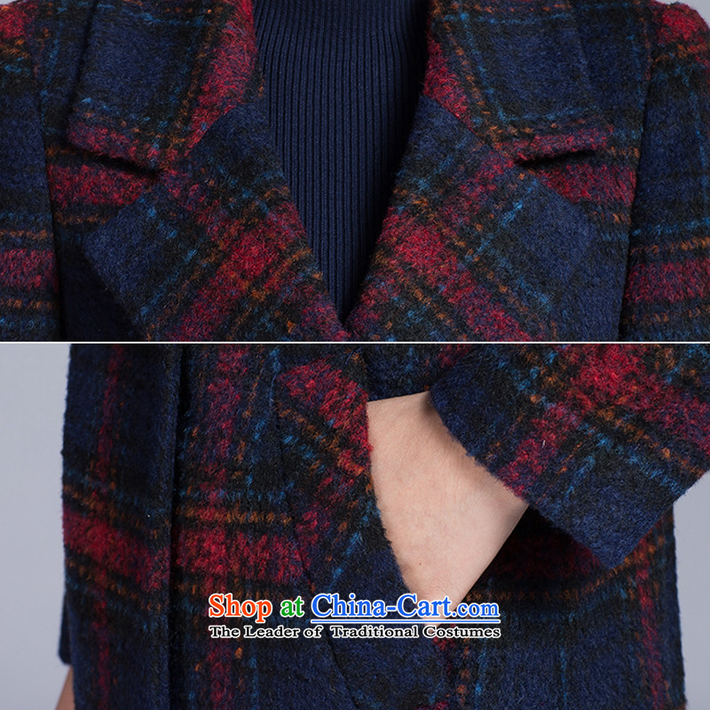 Mineau Xuan  2015 autumn and winter new grid jacket K369# gross? The Green Grid XXL, Domino Xuan (MNOXUN) , , , shopping on the Internet