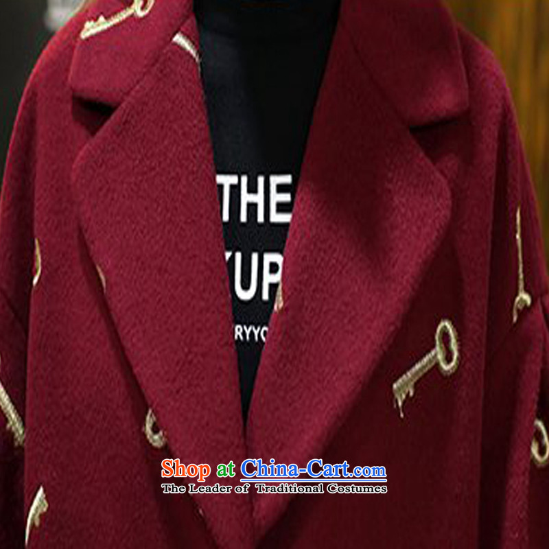 Large Park won the women's gross? the new autumn and winter coats thick MM loose embroidery a wool coat to intensify the black 2133 4XL around 922.747 paragraphs 165-175 under, Park shopping on the Internet has been pressed.