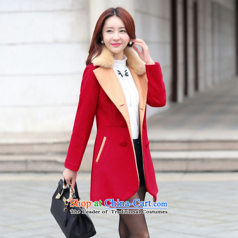 Palau, non-jacket in long?) women's cashmere cloak a wool coat women 2015 new Korean windbreaker mother autumn red XL, Palau (non-PAFIS) , , , shopping on the Internet