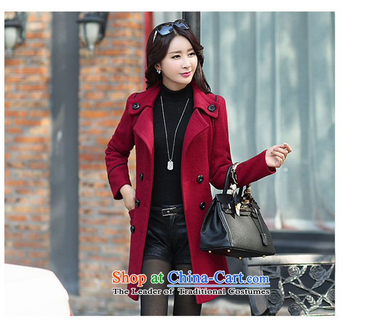 Cachon 2015 winter clothing Korean Wild Hair Jacket coat girl? wine red XL Photo, prices, brand platters! The elections are supplied in the national character of distribution, so action, buy now enjoy more preferential! As soon as possible.