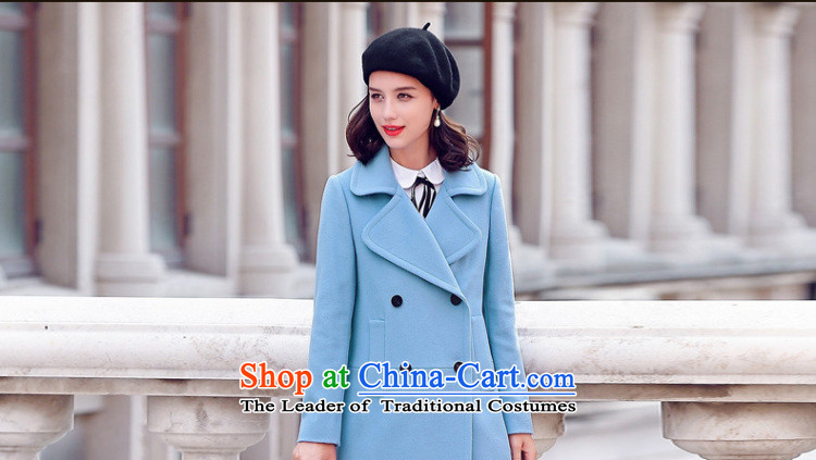Ho Pui 21015, Battawin autumn new double-suit washable wool a wool coat in the long hair Ms.? jacket light blue M picture, prices, brand platters! The elections are supplied in the national character of distribution, so action, buy now enjoy more preferential! As soon as possible.