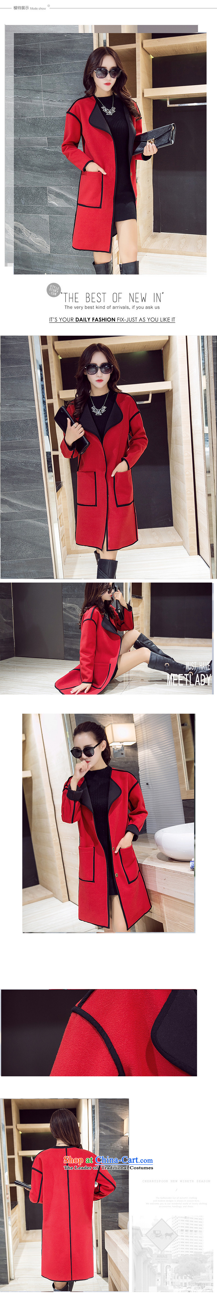 Arthur magic yi 2015 Fall/Winter Collections new larger women's gross Ms. coats Korean? In long thin a jacket video female RED  M picture, prices, brand platters! The elections are supplied in the national character of distribution, so action, buy now enjoy more preferential! As soon as possible.