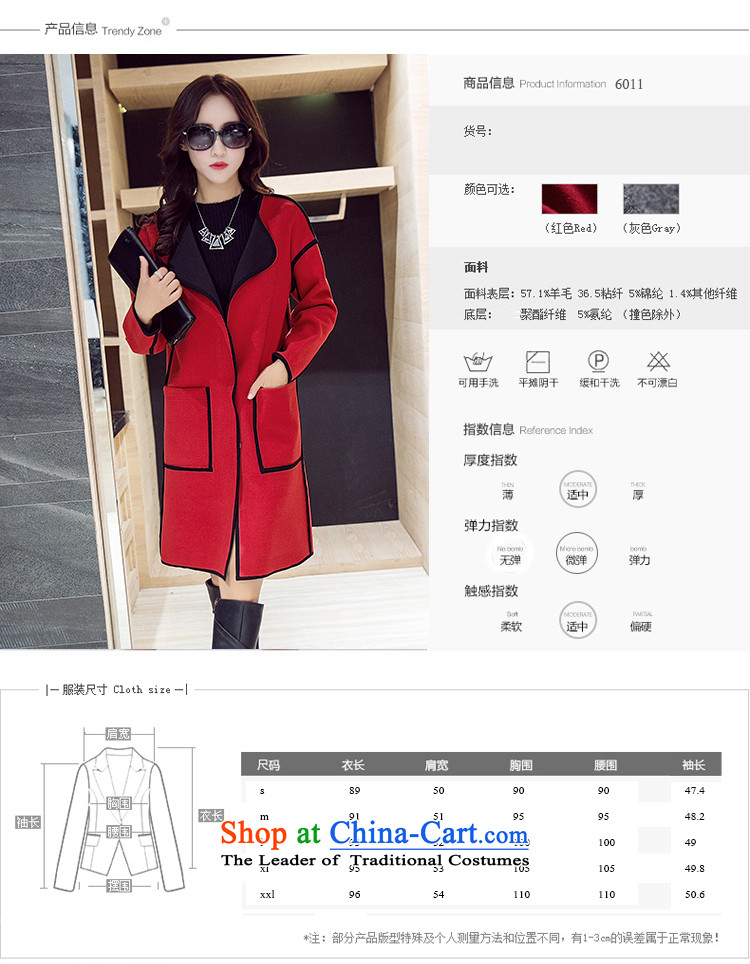Arthur magic yi 2015 Fall/Winter Collections new larger women's gross Ms. coats Korean? In long thin a jacket video female RED  M picture, prices, brand platters! The elections are supplied in the national character of distribution, so action, buy now enjoy more preferential! As soon as possible.